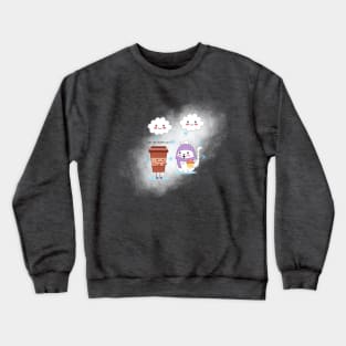 Coffee and Cat is The Best Companion on Winter Crewneck Sweatshirt